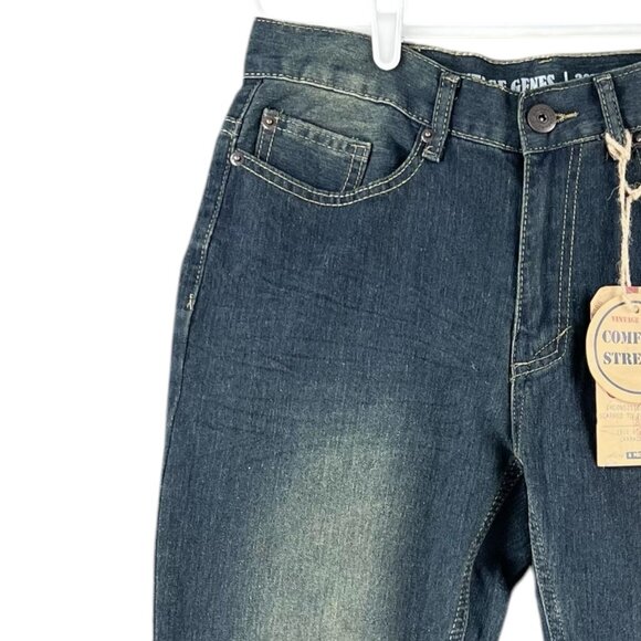 NWT Vintage Genes Men's Slim Fit Jeans Sz 28x30 Slim Leg Dark Blue Stretch Denim - Picture 5 of 14